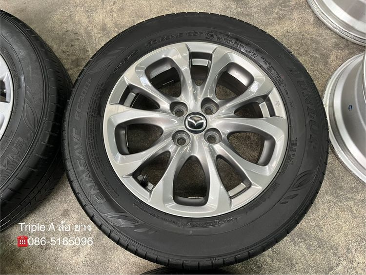 ✨ล้อแม็ก✨Mazda 2 Skyactive ขอบ 15 สีเทา แถมยาง 185-65-15 Dunlop ปี 21 รูปที่ 5