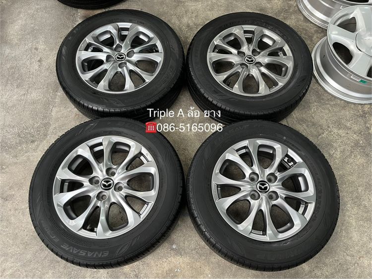 Enkai อะลูมิเนียมอัลลอย 15" ✨ล้อแม็ก✨Mazda 2 Skyactive ขอบ 15 สีเทา แถมยาง 185-65-15 Dunlop ปี 21
