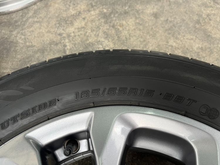 ✨ล้อแม็ก✨Mazda 2 Skyactive ขอบ 15 สีเทา แถมยาง 185-65-15 Dunlop ปี 21 รูปที่ 8