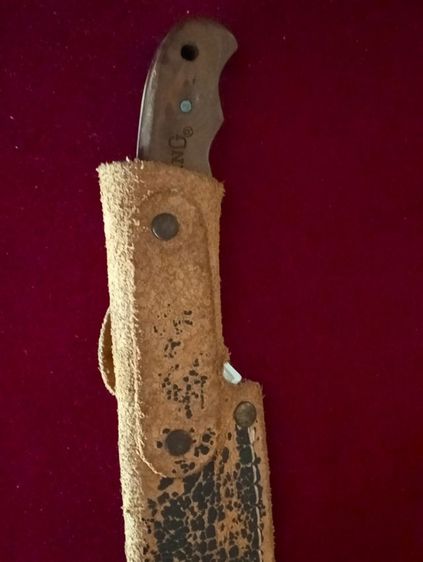 USA.มีดบราวนิ่งแท้จากอเมริกาเก่าโบราณพร้อมส่งหนังแท้เดิม รูปที่ 10