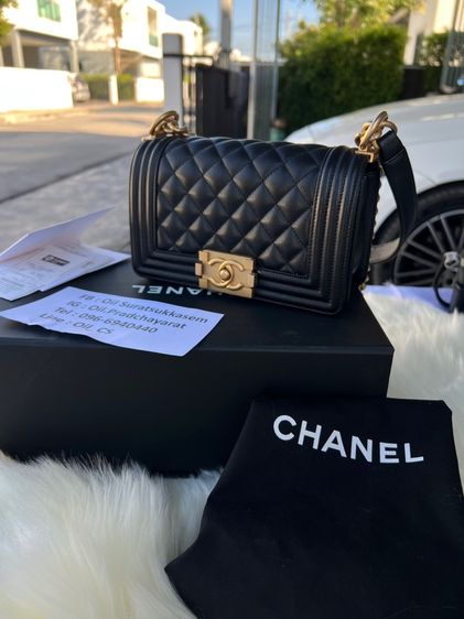 Chanel Boy 8” Black Caviar GHW (Holo 30) 🖤 สวยกริบเหมือนถอยใหม่  รูปที่ 3