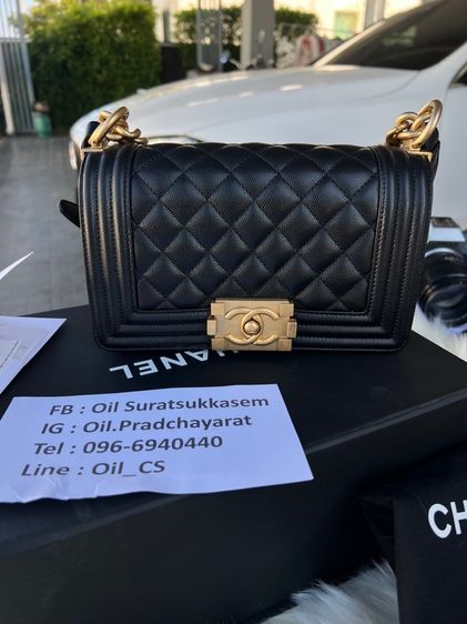 Chanel Boy 8” Black Caviar GHW (Holo 30) 🖤 สวยกริบเหมือนถอยใหม่  รูปที่ 2