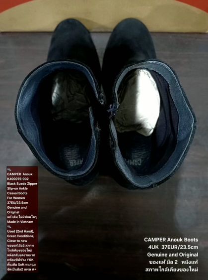 CAMPER Anouk Boots, Women's 4UK 37EU(23.5cm) Original ของแท้ มือ 2 สภาพใกล้เคียงของใหม่, รองเท้า CAMPER หนังแท้ พื้นเต็ม Soft นุ่ม งดงามมาก รูปที่ 17