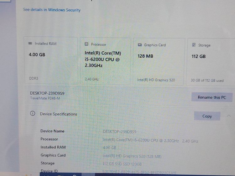 Acer Aspire E5-473 core i5 6200u 2.30Ghz Ram 4 GB DDR4 SSD 120 GB จอ 14 นิ้ว รูปที่ 13