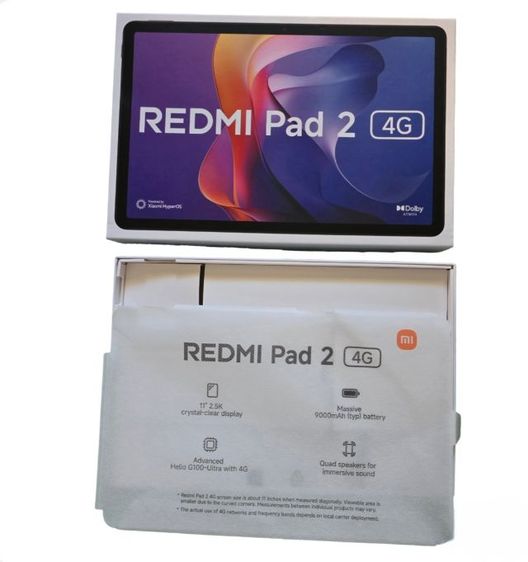 ​🚀หลุดมือหนึ่ง❗️Redmi Pad 2 4G 8GB 256GB(2025)สีเขียว(ตัวอุปกรณ์ครบกล่องยังไม่แกะกล่อง)ใส่ซิม, SD card แถมฟรีกระเป๋าผ้า,พัดลมตั้งโต๊ะจิ๋ว รูปที่ 5