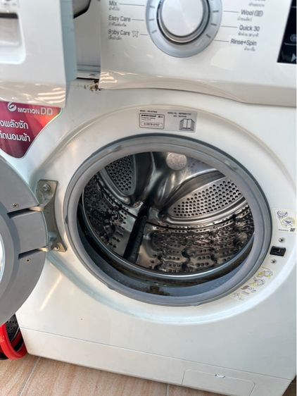 เครื่องซักผ้าฝาหน้า LG Inverter 7 กก. เพิ่งล้างถัง 1,200 บาท ใช้งานได้ มารับเอง บางแค รูปที่ 4