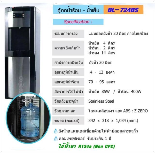 ตู้กดน้ำร้อน น้ำอุ่น น้ำเย็น รูปที่ 11