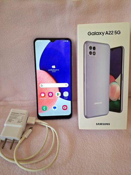 Samsung A22 5G 8 128 GB สีม่วง สภาพนางฟ้า แท้ 100