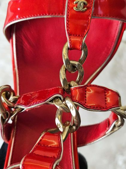 รองเท้า Chanel high heel size 38C  สภาพสวยใช้ รูปที่ 5