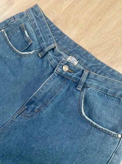 ยีนส์ผ้าหนา ทรงกระบอก เอว 33-34 รูปที่ 2