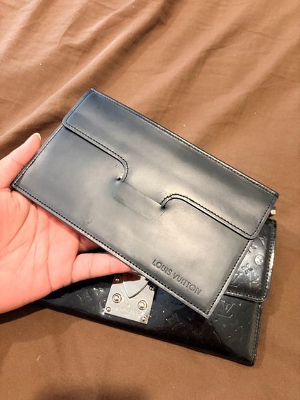 กระเป๋า Auth Louis Vuitton Monogram Mini Glace Pochette Anouschka PM Clutch Bag รูปที่ 4