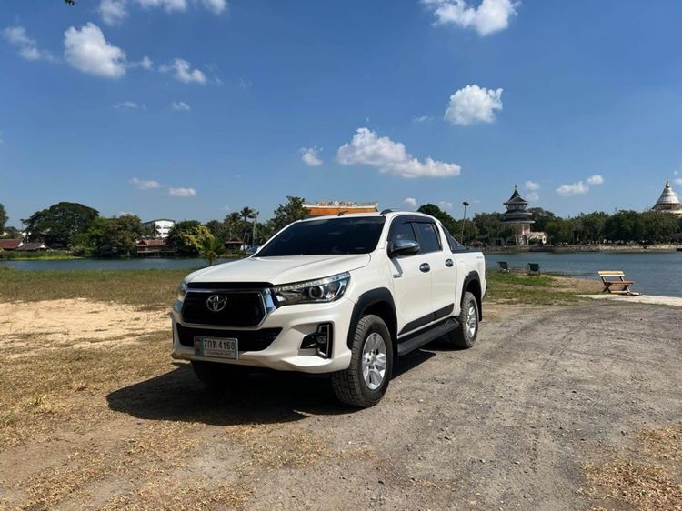Toyota Hilux Revo 2018 2.4 G Prerunner Pickup ดีเซล ไม่ติดแก๊ส เกียร์ธรรมดา ขาว