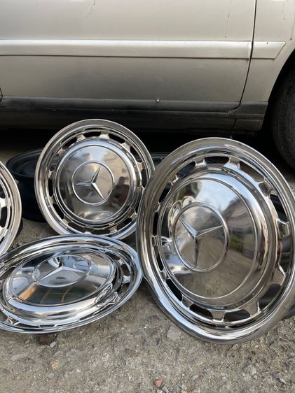 ล้อกะทะฝาตบ พร้อมยางขอบขาว Benz  รูปที่ 4