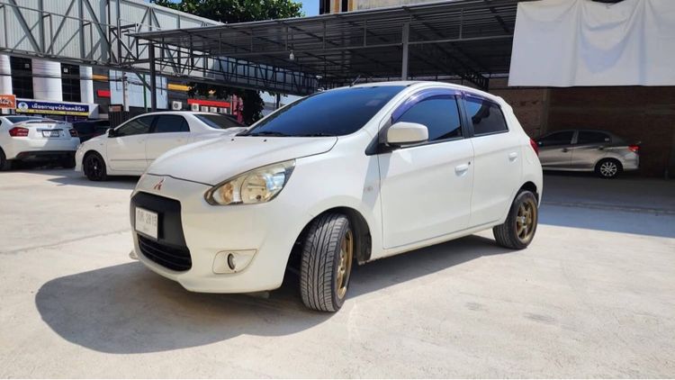 Mitsubishi Mirage 2013 1.2 GLS Sedan เบนซิน ไม่ติดแก๊ส เกียร์อัตโนมัติ ขาว รูปที่ 3