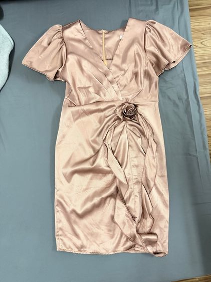 แขนสั้น น้ำตาล XL เดรส | จั๊มสูท อื่นๆ ชุดเดรสออกงาน ชุดราตรี