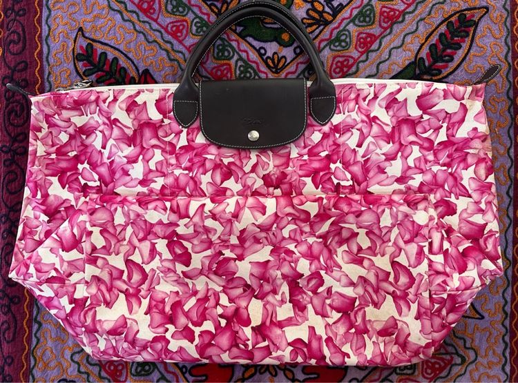 หญิง ชมพู ผ้าใบ LONGCHAMP ของแท้ กระเป๋าถือ