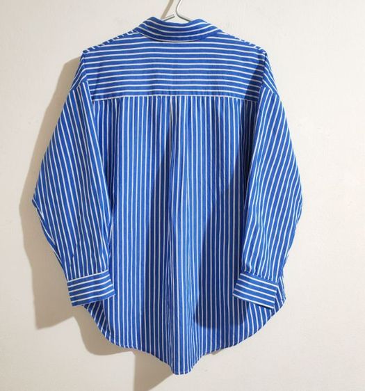 เสื้อเชิ้ตสีฟ้าลายทาง Over Size  รูปที่ 10