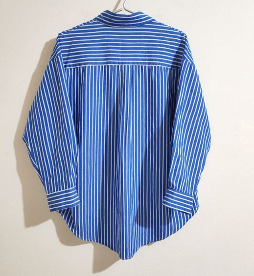 เสื้อเชิ้ตสีฟ้าลายทาง Over Size  รูปที่ 11