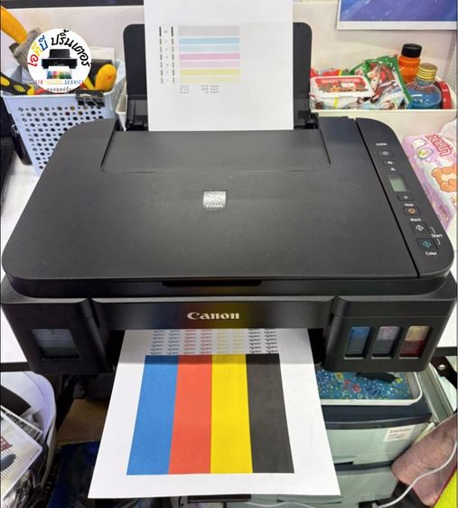 ปริ้นเตอร์Canon G2010 พร้อมใช้งาน สภาพดี สีออกครบ เต็มทุกสี ปริ้น สแกน ถ่ายเอกสาร ปริ้นสี ปริ้นขาวดำ ✅ รูปที่ 3