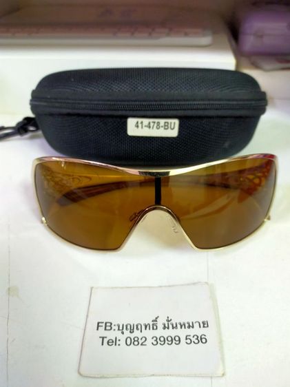 แว่นกันแดด Oakley Dart 05-672  ของแท้ กรอบPolished Gold เลนส์ Bronze Vintage ยุคY2Kหายากแล้ว สภาพดีสวยๆ รูปที่ 2