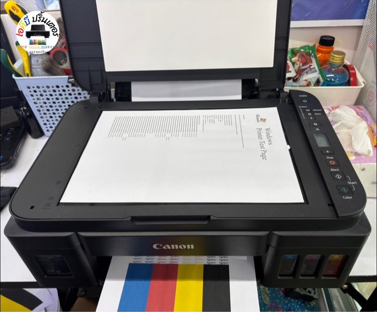 ปริ้นเตอร์Canon G3010 (พร้อมใช้งาน) Wi-fi ปริ้นผ่านมือถือ สภาพดี ปริ้น สแกน ถ่ายเอกสาร ปริ้นสี ปริ้นขาวดำ รูปที่ 4