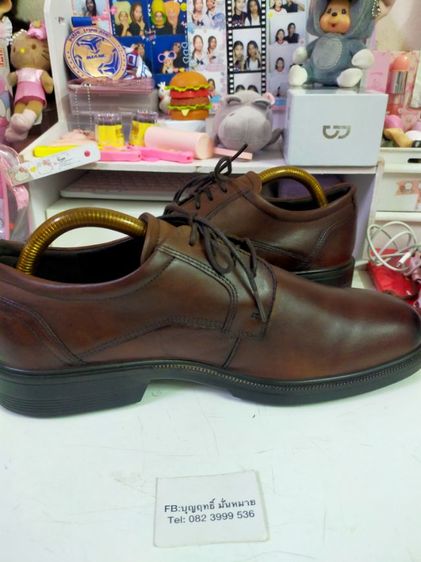 รองเท้าหนังแท้ ecco ไซซ์ 43 วัดได้ 28ซม. สภาพใหม่ ไม่มีตำหนิหนังนิ่ม ใส่นุ่มเท้า ใส่สบาย ข้างในสะอาด พื้นดี รูปที่ 4