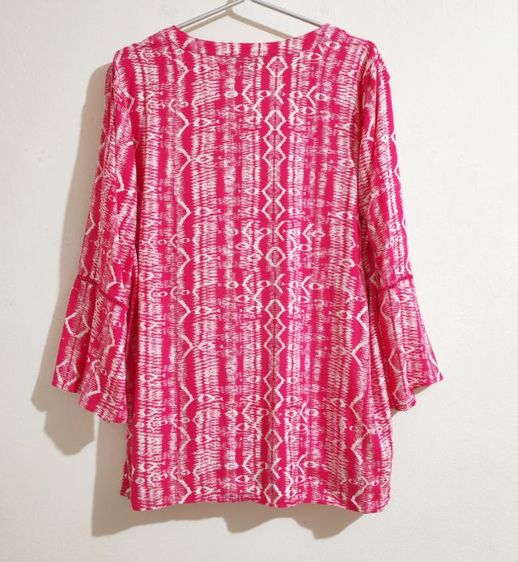 เสื้อเชิ้ตทรงสวม ลายชมพู รูปที่ 11