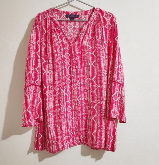 แขนยาว L เสื้อเชิ้ตและเสื้อผู้หญิง อื่นๆ เสื้อเชิ้ตทรงสวม ลายชมพู