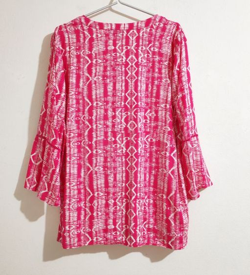 เสื้อเชิ้ตทรงสวม ลายชมพู รูปที่ 10