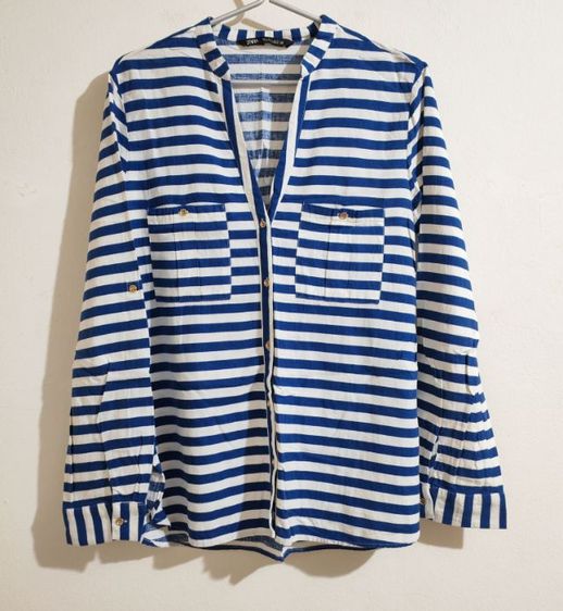 แขนยาว ฟ้า S เสื้อเชิ้ตและเสื้อผู้หญิง อื่นๆ ซาร่าเชิ้ตลายทาง