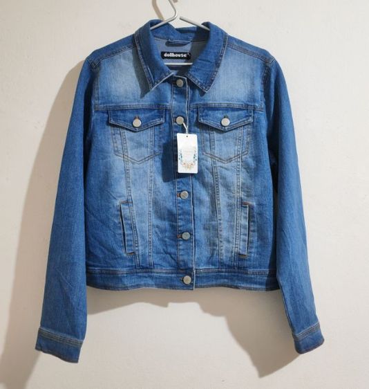 แจ็คเก็ตยีนส์-สั้น ผู้หญิง รูปที่ 4