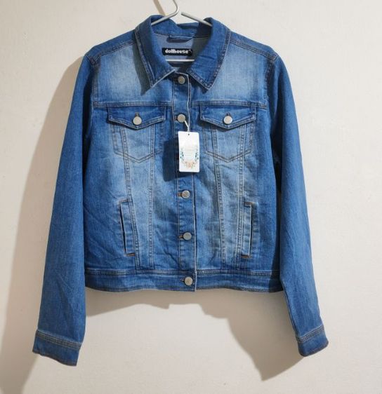 แขนยาว ฟ้า XL เสื้อแจ็คเก็ต | เสื้อคลุม อื่นๆ แจ็คเก็ตยีนส์-สั้น ผู้หญิง