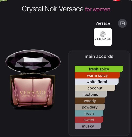 น้ำหอมแท้ 💯Versace Crystal Noir 90ml (Tester Box)  กลิ่นหรู ลึกลับ เซ็กซี่ มีคลาส รูปที่ 2