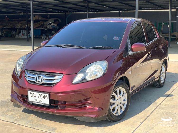 Honda Brio 2013 1.2 Amaze V Sedan เบนซิน เกียร์อัตโนมัติ แดง รูปที่ 4