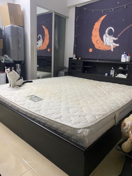 เตียงขนาด 6 ฟุตพร้อมฟูกที่นอนสปริง รูปที่ 3