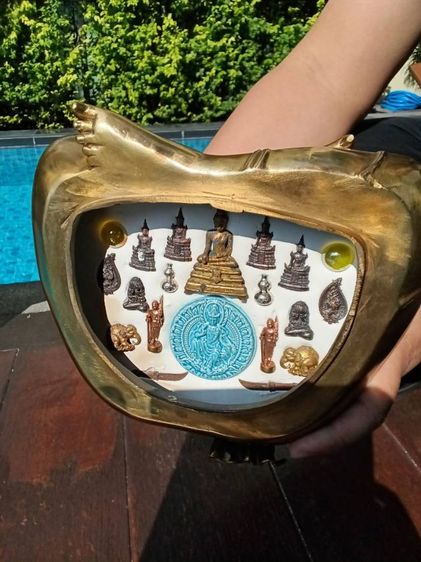 พระสังกัจจายน์ หล่อบรอนซ์ ครูบาอริยชาติ วัดแสงแก้วโพธิญาณ เชียงราย  หน้าตัก 9 นิ้ว สูง 70 เซ็นต์ รูปที่ 14