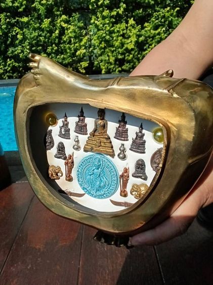 พระสังกัจจายน์ หล่อบรอนซ์ ครูบาอริยชาติ วัดแสงแก้วโพธิญาณ เชียงราย  หน้าตัก 9 นิ้ว สูง 70 เซ็นต์ รูปที่ 13