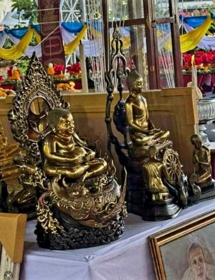 พระสังกัจจายน์ หล่อบรอนซ์ ครูบาอริยชาติ วัดแสงแก้วโพธิญาณ เชียงราย  หน้าตัก 9 นิ้ว สูง 70 เซ็นต์ รูปที่ 5