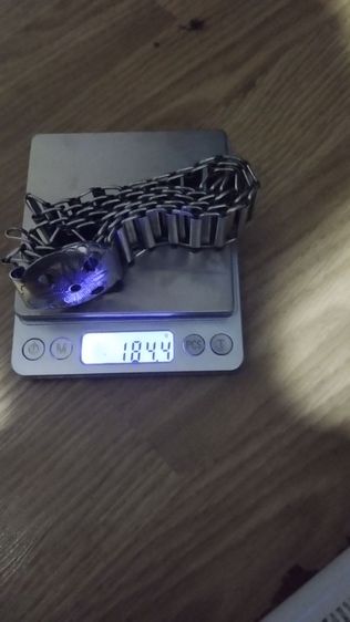 ขายเข็มขัดสีเงิน ไม่ทราบวัสดุ น้ำหนัก 184 กรัม รูปที่ 3