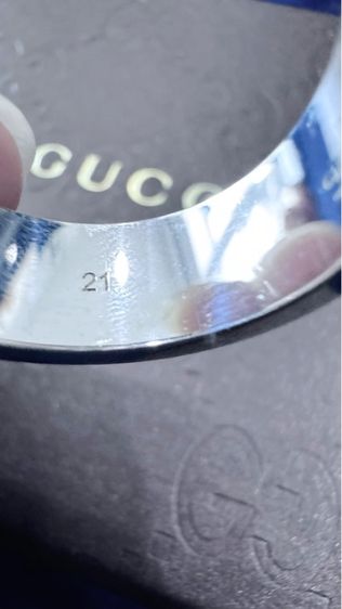 Gucci Interlocking G silver ring with box Made in Italy แหวนเงิน กุชชี่  รูปที่ 3