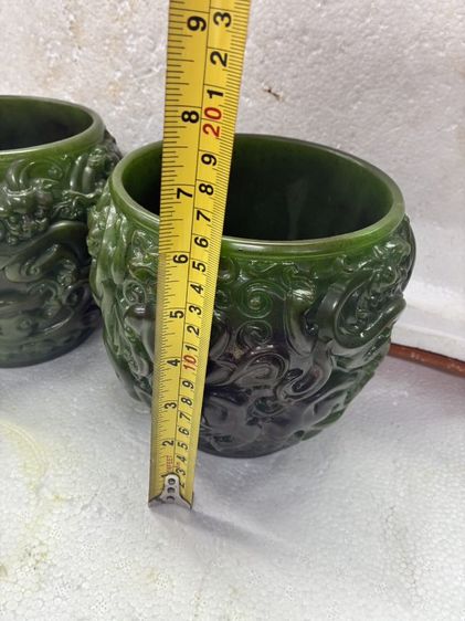 โถหยกคู่แกะสลักลวดลายสวยสมบูรณ์สนใจทักแชทได้ค่ะ รูปที่ 3