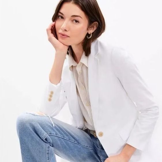 สื้อสูทสีขาว loft แท้ๆ รูปที่ 3