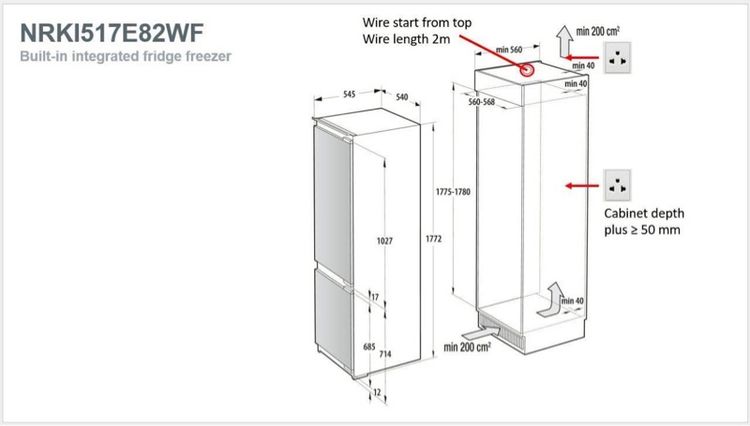 ขายขาดทุน ตู้เย็นแบบฝัง Gorenje รูปที่ 2