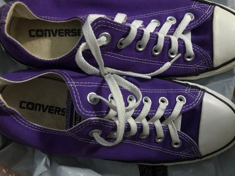 Converse All Star สีม่วงเคมี สภาพดี ของแท้ มือสอง สามห้าศูนย์ ส่งฟรี รูปที่ 3