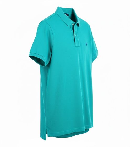 POLO RALPH LAUREN pique cotton polo shirt Green รูปที่ 5