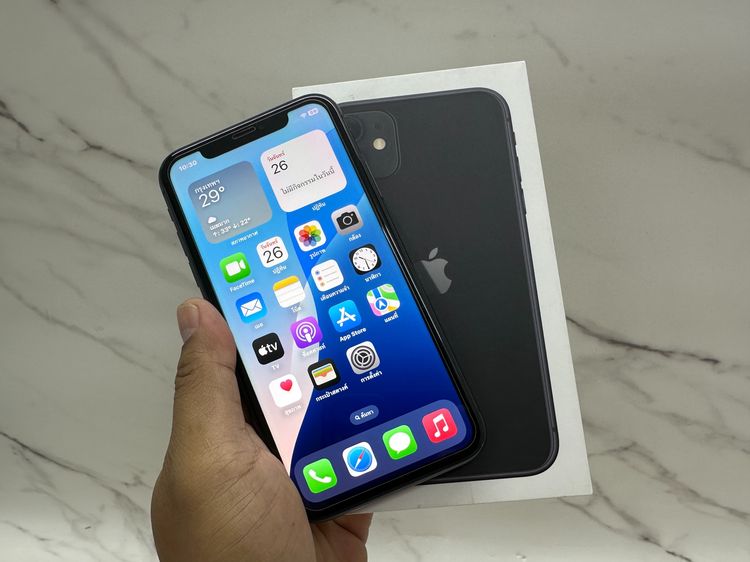 ขาย iPhone 11 64 GB สีดำ ยกกล่อง มือสอง