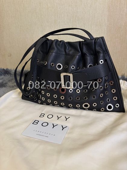 หนังแท้ ไม่ระบุ ดำ BOYY SCRUNCHY SATCHEL (LIMITED)