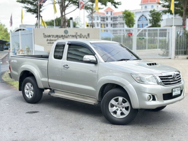 Toyota Hilux Vigo Champ 2013 Smart Cab 2.5 G VNT Prerunner Pickup ดีเซล ไม่ติดแก๊ส เกียร์อัตโนมัติ เทา รูปที่ 4