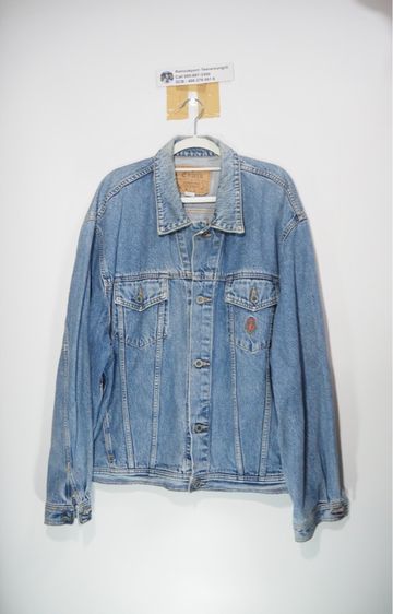 Vintage Edwin Men's Embellished Denim Trucker Jacket รูปที่ 2