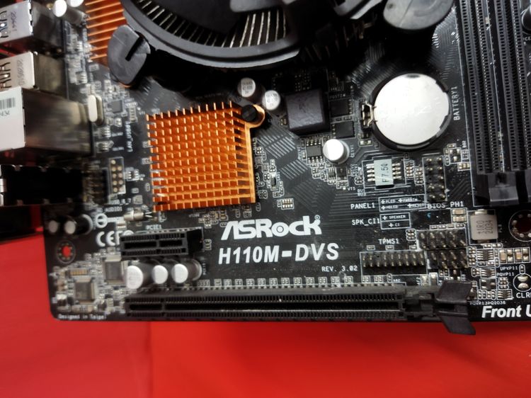 i3-6098p ๑3.60ghz 2c 4t การ์ดจอในตัวhd510 ๑ 350mhz พร้อม ASROCKรุ่น 110m-dvs ซิ้งลม แผ่นปิดหลัง  มีเก็บปลายทาง รูปที่ 3